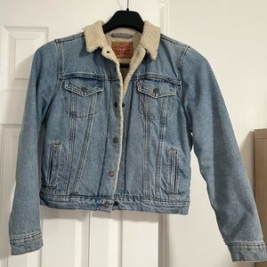 Levi's Light Blue Denim Jacket with Sherpa lining